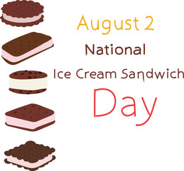 national ice cream sandwich day is celebrated every year on 2 august.
