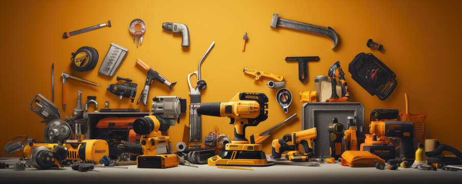 assortment of tools, wide banner