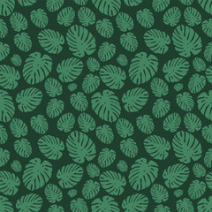 Fototapeta na wymiar Luxury nature green background vector floral pattern.