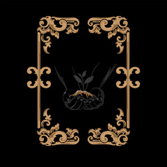 frame with floral ornament