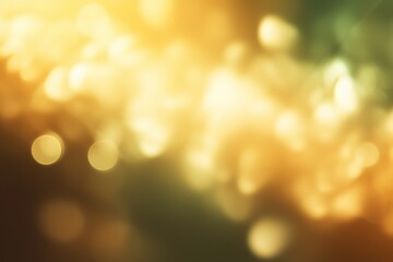 Defocused background with golden bokeh lights