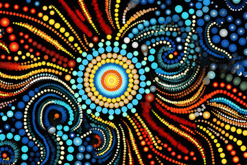 Tribal pattern of australian aboriginal