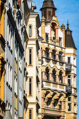 Fototapeta na wymiar historic buildings at the old town of Leipzig - Germany