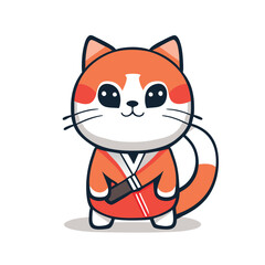 cat, vector illustration cartoon