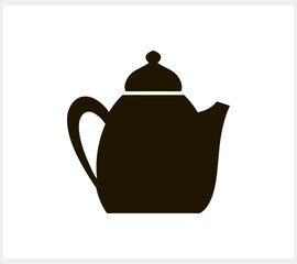Doodle teapot icon isolated Hand drawn food drink clipart Vector stock illustration EPS 10