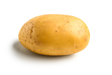 Raw potato isolated on white background