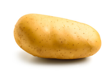Raw potato isolated on white background