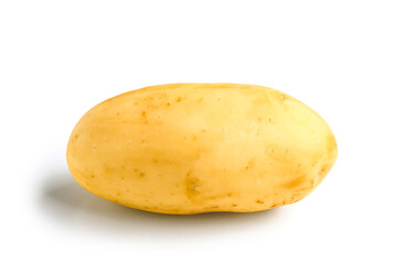 Raw potato isolated on white background