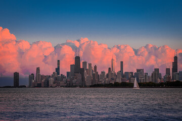 Obraz premium Storm clouds in Chicago