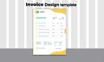 Invoice design template which is easy to use
