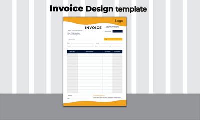 Invoice design template which is easy to use