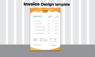 Invoice design template which is easy to use