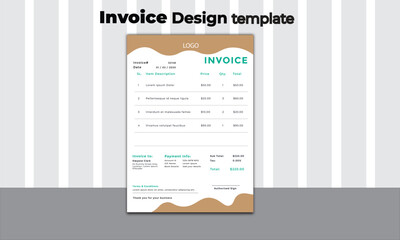 Invoice design template which is easy to use