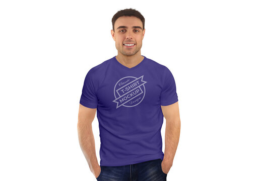 V-Neck Shirt Mockup