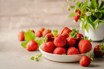 fresh ripe strawberries