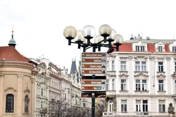 old town street, street list sign