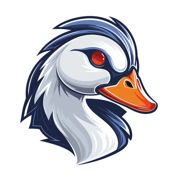 Esport vector logo duck, duck icon, duck head, vector, sticker