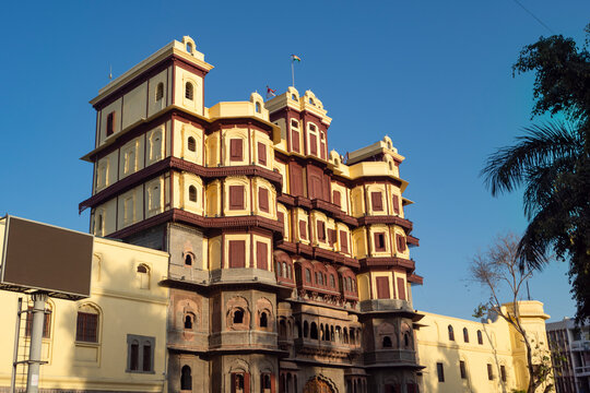 Rajwada, Indore, Madhya Pradesh. Also known as the Holkar Palace or Old Palace. Indian Architecture. Selective Focus.