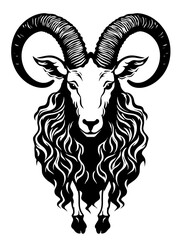 Ram Aries Goat Dac zodiac horoscope astrology twelve metaphysical sectors tattoo print