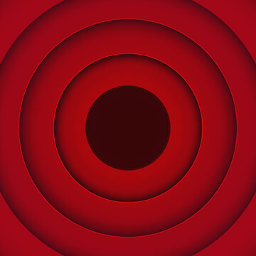 Naklejka End screen, movie cinema film circle background. Retro poster with vector frame of red circles for movie theater show, cinema studio, video film or motion picture backdrop, the end or to be continued