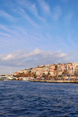 view of Bosporus in Istanbul in turkey .
