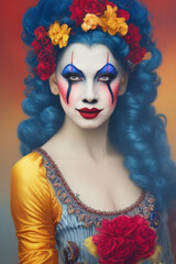 clown, makeup