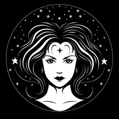 Girl woman Zodiac Virgo horoscope astrology twelve metaphysical sectors