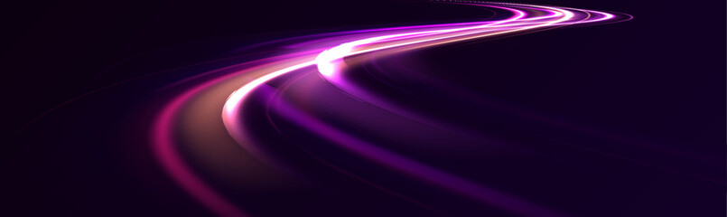 Explosion in universe. Cosmic background for event, party, carnival, celebration, anniversary or other. Lines in the shape of a comet against a dark background. Radial color spirals. 