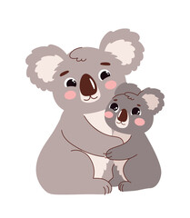 Cute cartoon koala