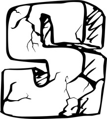 letter made of stone