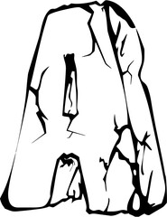 letter made of stone