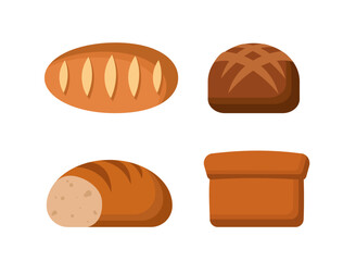 Set of different type of bread