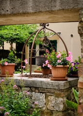 Fototapeta na wymiar Foto scattata nel famoso Giardino delle Rose a San Quirico d'Orcia.