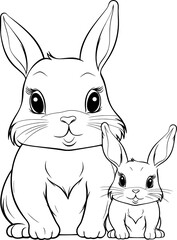 Ribbit Family Animal Line Art