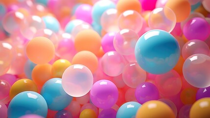 Fototapeta na wymiar Soap balls in pastel colors. Generative AI