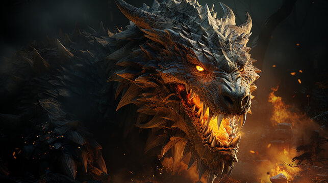 papel de parede de ficção de animais de dragão