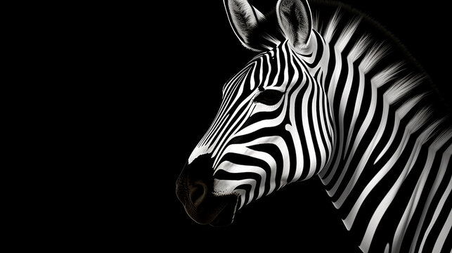 ilustração abstrata de listras de zebra em preto e branco ector renderização em 3D isolada em fundo preto