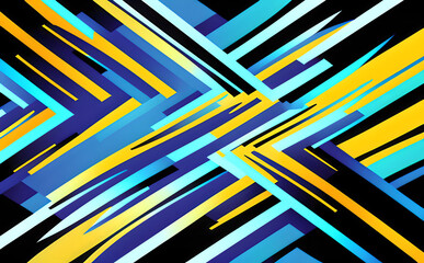 Abstract colorful neon lines background neural network .Generative AI