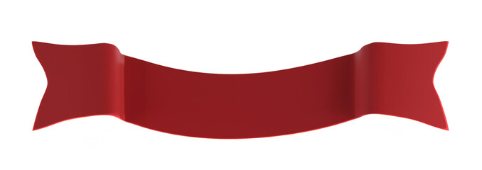 Red Ribbon. Festive banner element for composing layouts