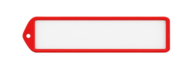 Obraz premium Red tag. Element for composing layouts. Space for copy.