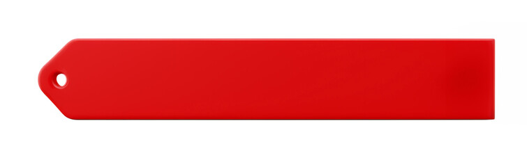 Obraz premium Red tag. Element for composing layouts. Space for copy.