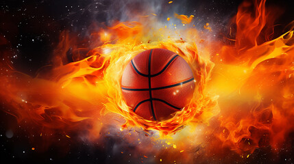 
Banner moderno criativo, conceito de basquete