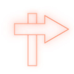 cute turn right signs colorful neon laser border frame