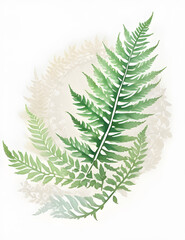 fern leaves watercolor, generative ai
