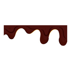 Isolated colored melted chocolate effect Vector