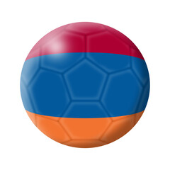 Armenia soccer ball football 3d illustration with clipping path