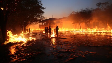 Fototapeta premium Wuxi taihu lake wetland park is ablaze
