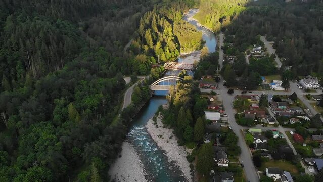 Flying Over North Fork Skokomish River. Index Washington 