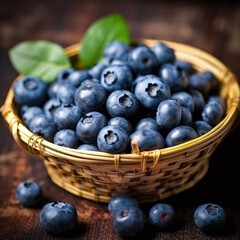 blueberries in the basket Background
