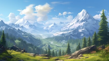 Fototapeta premium Open World Game Art